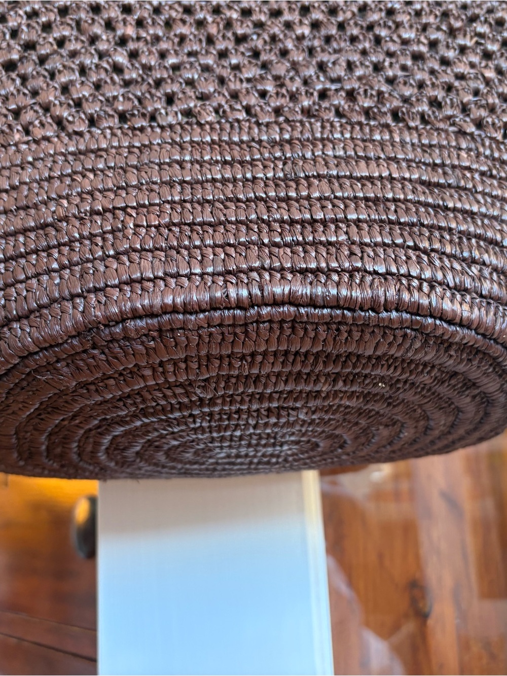 EUC Sezane Maia Basket Bag, Natural Choco Raffia - Picture 7 of 7